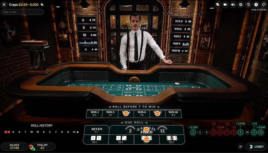 Craps Live Evolution
