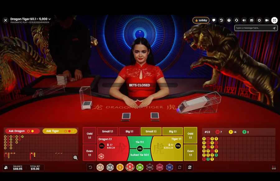 Dragon Tiger Live Pragmatic Play