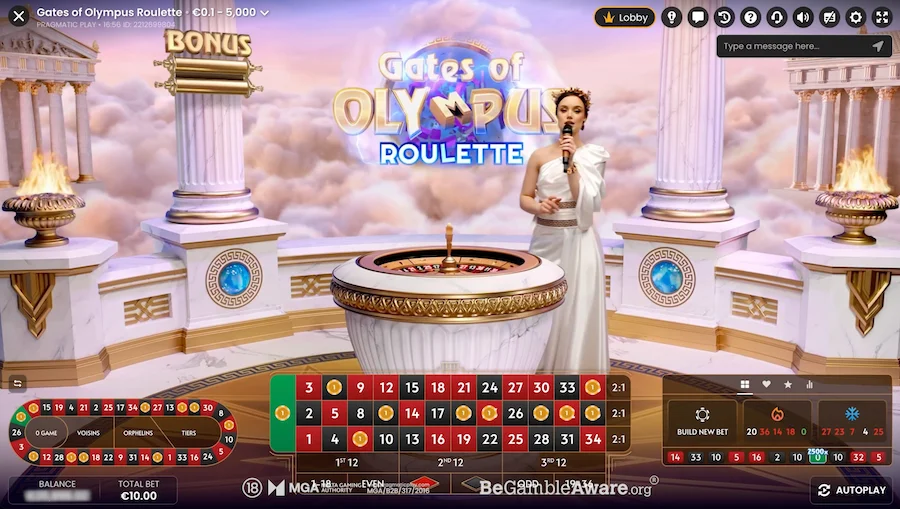 Gates Of Olympus Roulette Gameplay