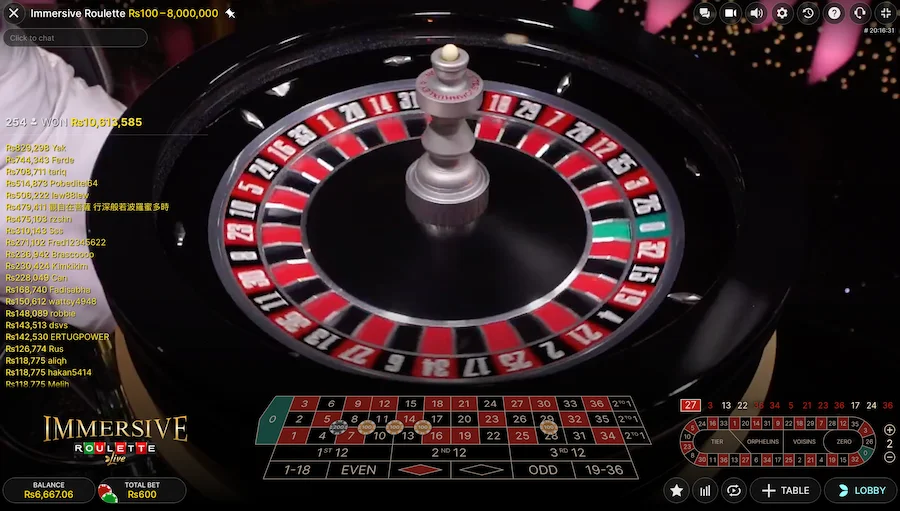 Immersive Roulette