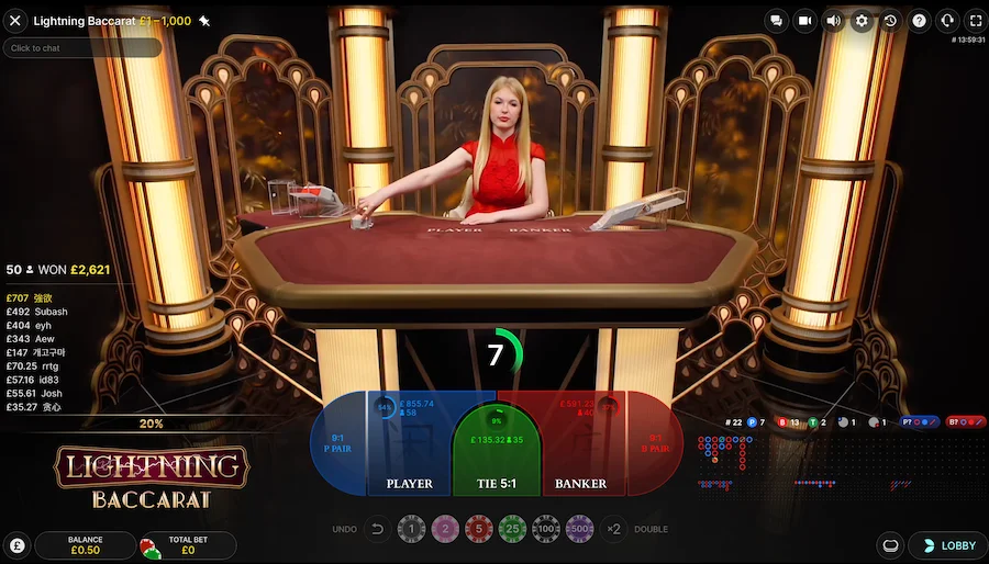 Lightning Baccarat Evolution