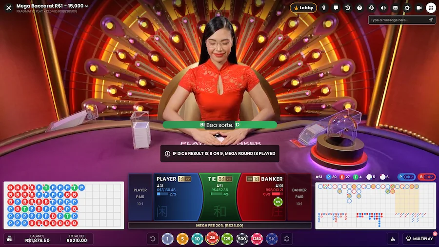 Mega Baccarat Live Pragmatic Play