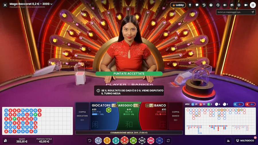 Mega Baccarat Live Pragmatic Play