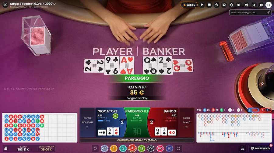Mega Baccarat Live Pragmatic Play
