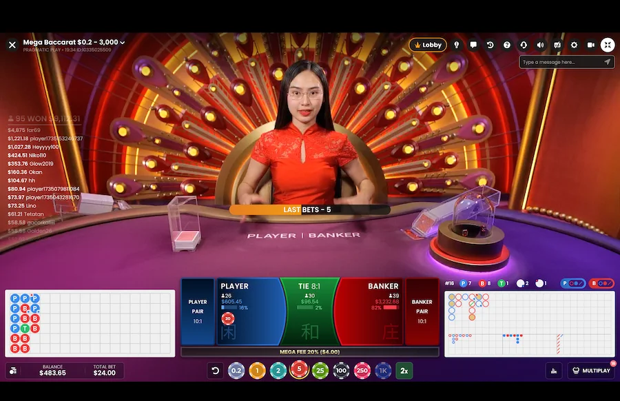 Mega Baccarat Live Pragmatic Play