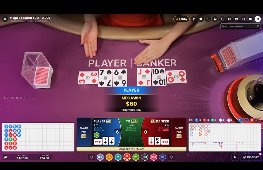 Mega Baccarat Live Pragmatic Play