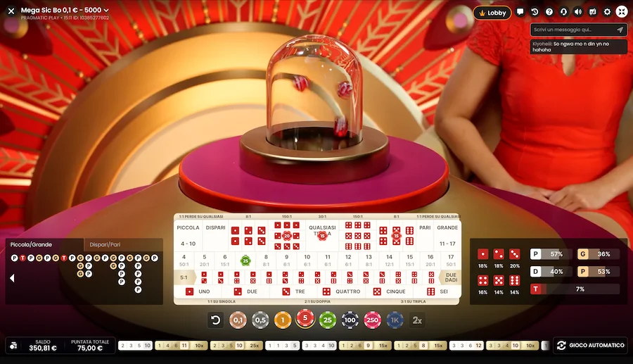 Mega Sic Bo Live Pragmatic Play