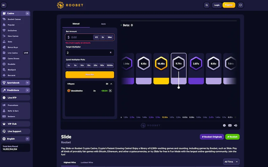 Roobet Slide