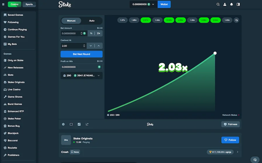 Stake Crash Game