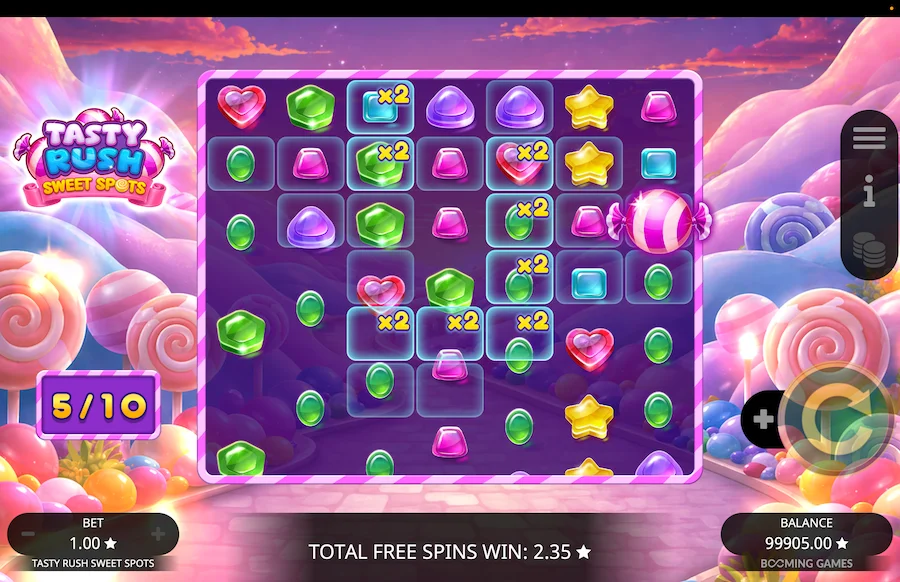 Tasty Rush Sweet Spots Bonus Feature